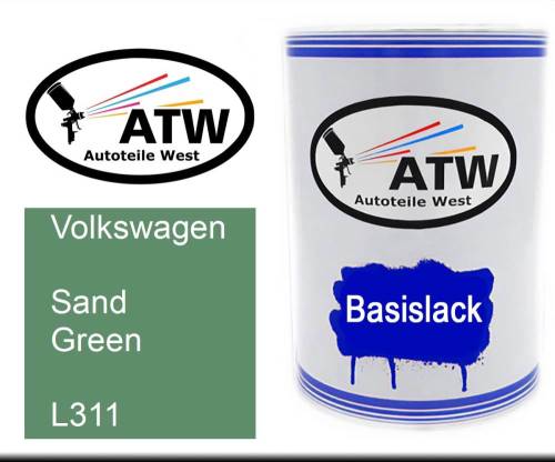 Volkswagen, Sand Green, L311: 500ml Lackdose, von ATW Autoteile West.